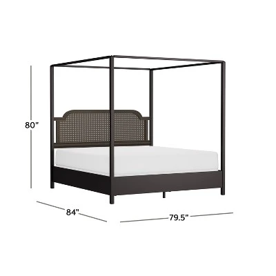 Melanie Wood And Metal Canopy Bed Oiled Bronze - Hillsdale Furniture 2 Melanie Wood And Metal Canopy Bed Oiled Bronze - Hillsdale Furniture - Image 2