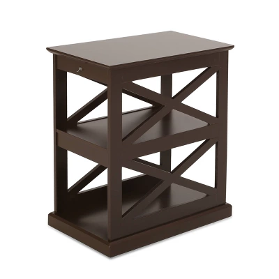 Vernon Contemporary 2 Shelf Side Table Dark Walnut - Christopher Knight Home 2 Vernon Contemporary 2 Shelf Side Table Dark Walnut - Christopher Knight Home - Image 2