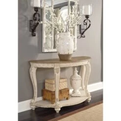 Realyn Sofa Table White/Brown - Signature Design By Ashley -Baxton Studio Sale Shop GUEST b0d354b3 2465 4d54 abcd 67a7706bf4e9