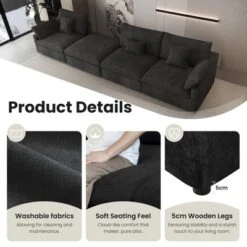 Modular Sectional Sleeper Sofa Bed, 160"U Shaped Modular Couch With Storage Ottoman, Down Filled Convertible Sofa,6 Seater Couch For Living Room -Baxton Studio Sale Shop GUEST b0de6686 e77f 4028 b030 6c2473c1de88 1