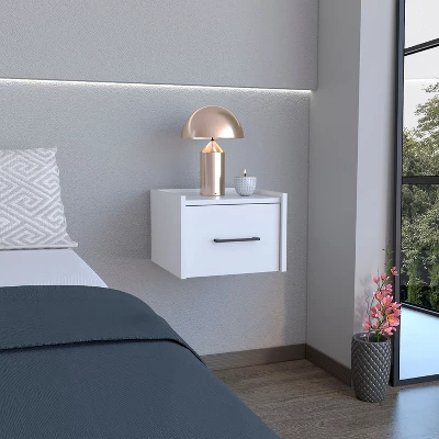 Sapphtopaz Floating Nightstand With Handy Drawer And Surface Modern Night Stand With Wall-Mounted Design Bedroom Decor For Bedroom, Living Room 11 Sapphtopaz Floating Nightstand With Handy Drawer And Surface Modern Night Stand With Wall-Mounted Design Bedroom Decor For Bedroom, Living Room - Image 11