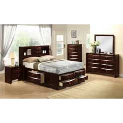 3pc King Madison Storage Bedroom Set Espresso Brown - Picket House Furnishings -Baxton Studio Sale Shop GUEST b180a7c0 d128 473f b117 fca392bdbf0b