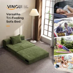VINGLI Futon Sofa Bed Sleeper Sofa Chair Bed Floor Sofa Twin Small Couch Folding Mattress Couches -Baxton Studio Sale Shop GUEST b2381734 109f 475d a95a d0181cd85702