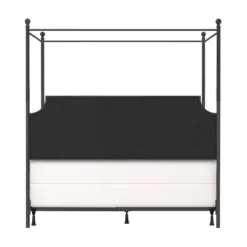 Mcarthur Metal And Upholstered Canopy Bed Matte Black/Gray Fabric - Hillsdale Furniture -Baxton Studio Sale Shop GUEST b2774fa4 6572 42de 9f23 2a1682a9a06f