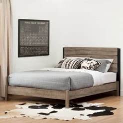 Munich Platform Bed Weathered Oak - South Shore -Baxton Studio Sale Shop GUEST b2b18d3c 1201 44b7 a1f1 f02f1034cc00