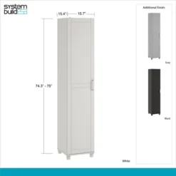 16" Welby Utility Storage Cabinet White - Room & Joy -Baxton Studio Sale Shop GUEST b2eaaab8 65fc 4d6a 917a ae9fd421ef84