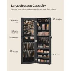 SONGMICS Jewelry Cabinet Storage Wall-Mounted Jewelry Organizer Armoire Full-Length Mirror -Baxton Studio Sale Shop GUEST b2f7c0bb 51c6 432d 95eb 24a4ac4122c7