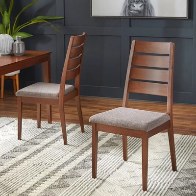 Set Of 2 Malton Dining Chair Walnut - Lifestorey 5 Set Of 2 Malton Dining Chair Walnut - Lifestorey - Image 5