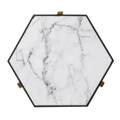 Set Of 2 Memthy Faux Marble Nesting Tables Black/Gold - Aiden Lane -Baxton Studio Sale Shop GUEST b3fdf57a ae0b 4c27 9307 45c4f903f2a8