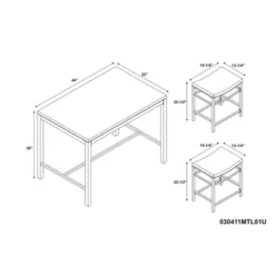3pc Betty Pub Dining Sets Wood/Brown - Linon -Baxton Studio Sale Shop GUEST b41140cf de1c 4143 a4dd e57aa7d1ddab