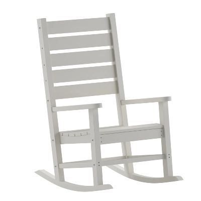 Merrick Lane Contemporary Rocking Chair, All-Weather HDPE Indoor/Outdoor Rocker 3 Merrick Lane Contemporary Rocking Chair, All-Weather HDPE Indoor/Outdoor Rocker - Image 3