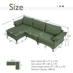 Costway L-shaped Modern Modular Sectional Sofa W/ Reversible Chaise & 2 USB Ports -Baxton Studio Sale Shop GUEST b4850e9d d957 48f9 8c65 7d435ad55bdf