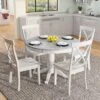 5-Piece Solid Wood Dining Table And Chairs Set, White - ModernLuxe