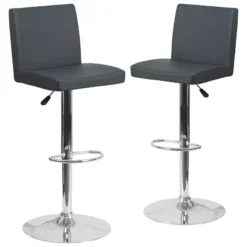 Emma And Oliver 2 Pack Contemporary Vinyl Adjustable Height Barstool With Panel Back And Chrome Base 16 Emma And Oliver 2 Pack Contemporary Vinyl Adjustable Height Barstool With Panel Back And Chrome Base -Baxton Studio Sale Shop GUEST b536767f 366a 487e 91c5 caead4dfdccf