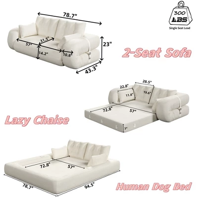 Whisen Teddy Folding Sleeper Comprssion Sofa & Sofa Bed, Versatile Design, Premium Comfort & Spacious Layout 9 Whisen Teddy Folding Sleeper Comprssion Sofa & Sofa Bed, Versatile Design, Premium Comfort & Spacious Layout - Image 9