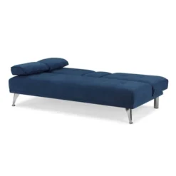Miley Convertible Futon Sectional Sofa Navy Blue - Serta -Baxton Studio Sale Shop GUEST b5598606 ef49 418a 8fd3 1ac04c7c8d31