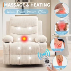 Recliner Chair Nursery, Manual Reclining Rocking Chair, 360 Swivel Glider With Cup Holder, Massage And Heat Recliner, Indoor Single Sofa Chairs 11 Recliner Chair Nursery, Manual Reclining Rocking Chair, 360 Swivel Glider With Cup Holder, Massage And Heat Recliner, Indoor Single Sofa Chairs -Baxton Studio Sale Shop GUEST b5602a42 05da 4ea4 bd4a 4c29a2ef9c54