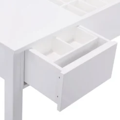 Tangkula 2 Drawers Make-up Mirror Set Vanity Dressing Table Flip-type Desktop With Stool -Baxton Studio Sale Shop GUEST b561c74d ba85 438b b46c c15e5e329fa5