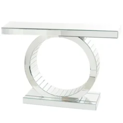 Glam Glass Console Table Silver - Olivia & May