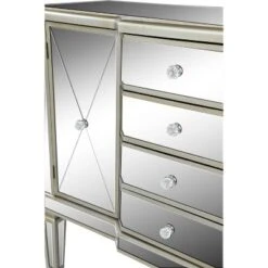 Glam Mirrored Rectangular Storage Cabinet Silver - Olivia & May -Baxton Studio Sale Shop GUEST b6094475 8380 4233 a7e2 305402aabbfc