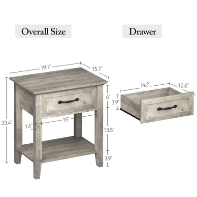 Whizmax Nightstand, End Table With Drawer, Side Table For Spaces, 2 Tiers Storage Shelves With Dresser, Bedside Table For Living Room, Bedroom 1 Whizmax Nightstand, End Table With Drawer, Side Table For Spaces, 2 Tiers Storage Shelves With Dresser, Bedside Table For Living Room, Bedroom