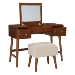 Viola Vanity Set Brown - Linon -Baxton Studio Sale Shop GUEST b639e76e 5c28 431b 9c4c 7bc1311d9d3d