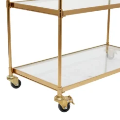 Modern 3 Shelf Metal Bar Cart Brass - Olivia & May -Baxton Studio Sale Shop GUEST b6877ab2 657d 4c6d 9448 f9009a8bda98