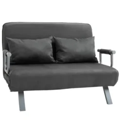 HOMCOM Convertible Sofa Bed Sleeper Chair, 5 Position Adjustable Backrest, Armchair Sleeper With Pillows, Leisure Chaise Lounge Couch 9 HOMCOM Convertible Sofa Bed Sleeper Chair, 5 Position Adjustable Backrest, Armchair Sleeper With Pillows, Leisure Chaise Lounge Couch -Baxton Studio Sale Shop GUEST b6efcd61 0112 4e1c b818 e079a157c711