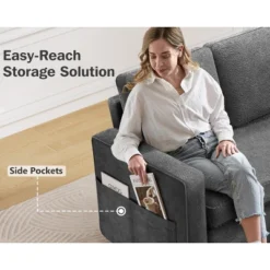 Dyonery 81" Sleeper Sofa Bed With Pull Out Bed, L Shaped Couch Sectional Sleeper Sofa, Pull Out Couch With Reversible Storage Chaise -Baxton Studio Sale Shop GUEST b7018ce6 b6fd 4dbb 88e3 fb6f699050dd