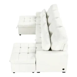 110.2"W Oversized U-Shaped Sectional Sofa, Pull-Out Sofa Bed With Double Storage Chaise Lounges And 2 USB Ports - ModernLuxe 24 110.2"W Oversized U-Shaped Sectional Sofa, Pull-Out Sofa Bed With Double Storage Chaise Lounges And 2 USB Ports - ModernLuxe -Baxton Studio Sale Shop GUEST b70f33dc a7e9 4d28 ba53 0b2114719640