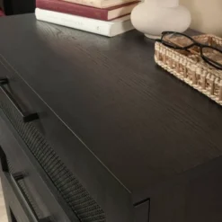 Sauder Tiffin Line 4 Drawer Chest Raven Oak -Baxton Studio Sale Shop GUEST b72af1a1 3ecc 4d04 b688 a76a0c84757a