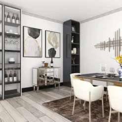 Glam Mirrored Rectangular Storage Cabinet Silver - Olivia & May -Baxton Studio Sale Shop GUEST b79439a7 23d9 4de9 a1e3 42c82ed8406e