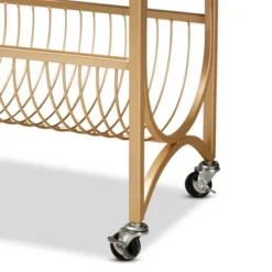 Jacek Metal Wine Cart With Marble Tabletop Gold - Baxton Studio -Baxton Studio Sale Shop GUEST b7d24750 b7dc 4001 8295 55f9505751a6