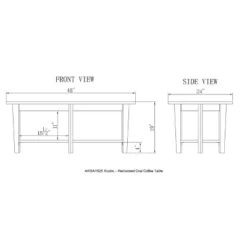 Alaterre Furniture 48" Oval Coffee Table Driftwood Rust: Farmhouse Style, Wood Shelf, For Living Room 7 Alaterre Furniture 48" Oval Coffee Table Driftwood Rust: Farmhouse Style, Wood Shelf, For Living Room -Baxton Studio Sale Shop GUEST b7f3a121 71ef 483f 9d27 6eb4399852fb