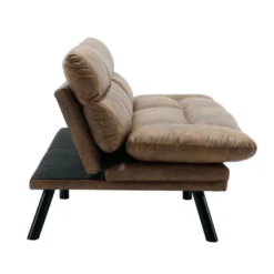 DOMETOUR 70 Inch Futon Sleeper Convertible Sofa Bed For Living Room Bedroom, Modern Thick Cushion Loveseat Couch Furniture -Baxton Studio Sale Shop GUEST b83fa266 ab48 4d71 8d61 1859e3bbd3b4