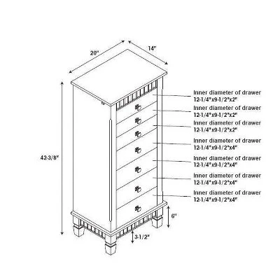 Tierra Contemporary Jewelry Armoire Merlot Brown - Powell Company 13 Tierra Contemporary Jewelry Armoire Merlot Brown - Powell Company - Image 13