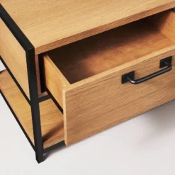 Modular Entryway Storage Bench With Shelving - Aged Oak - Hearth & Hand™ With Magnolia: Iron Frame, Farmhouse Style, CARB Certified -Baxton Studio Sale Shop GUEST b8d3381d 0501 4f21 af0c fa07c85a2f5c