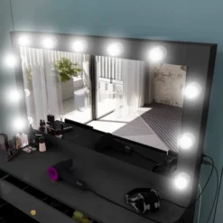 Boahaus Juliana Lighted Makeup Vanity With 7 Drawers USB Ports And Power Outlet -Baxton Studio Sale Shop GUEST b9022e5a d9fb 4a90 b02c e9bcf3bceb89