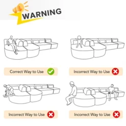 144"W Modular Sectional Sofa, Oversized Upholstered Cloud Couch With 2 Chaise Lounge & 5 Pillows - ModernLuxe -Baxton Studio Sale Shop GUEST b921d5fb f87e 4148 81d6 0a143e3207a4