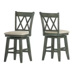 24" South Hill Double X Back Swivel Counter Height Chair - Inspire Q 15 24" South Hill Double X Back Swivel Counter Height Chair - Inspire Q -Baxton Studio Sale Shop GUEST b9c91d27 fb48 4f6d bcb2 5b01394e2064