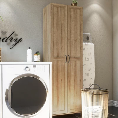 Basin Framed 24" Utility Cabinet, Natural 2 Basin Framed 24" Utility Cabinet, Natural - Image 2