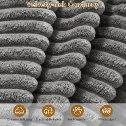 137" Sectional Couch Cloud Modular Modern U-Shaped Sofa With Chaise Lounge, Corduroy Fabric, No Assembly Required -Baxton Studio Sale Shop GUEST ba1e692f 1c22 4431 a309 c31d28eabd47