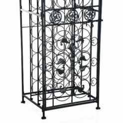 HOMCOM 45-Bottle Modern Wine Organizer Decorative Portable Wrought Iron Wine Rack Jail 12 HOMCOM 45-Bottle Modern Wine Organizer Decorative Portable Wrought Iron Wine Rack Jail -Baxton Studio Sale Shop GUEST ba26d649 e377 4876 ba44 89718cb20a80