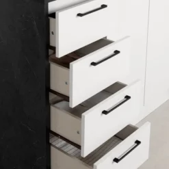 Myro Kitchen Island Faux Black Stone/White - South Shore -Baxton Studio Sale Shop GUEST ba5f0381 edcb 42a5 bdfd 6f7443788eb9