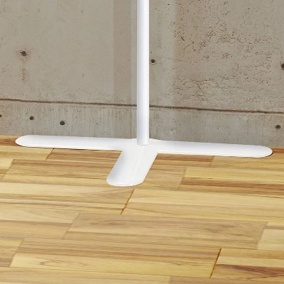 RoomDividersNow End2End Portable Alloy Steel Freestanding Stand, White 4 RoomDividersNow End2End Portable Alloy Steel Freestanding Stand, White - Image 4