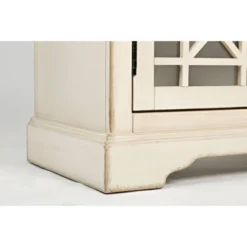 32" Acacia Wood Accent Cabinet Console White - Benzara -Baxton Studio Sale Shop GUEST ba842a65 9afc 46cc 93a1 c40dfd08cd1c