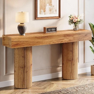 Tribesigns Farmhouse Console Table, 63-Inch Long Wooden Entryway Table Behind The Couch 1 Tribesigns Farmhouse Console Table, 63-Inch Long Wooden Entryway Table Behind The Couch