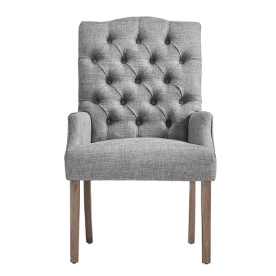 Raghnaid Distressed Tufted Linen Dining Chair - Inspire Q 2 Raghnaid Distressed Tufted Linen Dining Chair - Inspire Q - Image 2