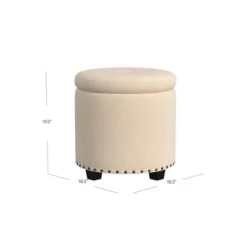 HomePop Storage Ottoman With Nailheads -Baxton Studio Sale Shop GUEST bacfdf52 4c80 4963 ba60 eb16c2d0e647