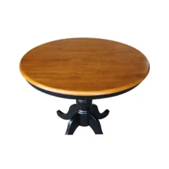 36" Round Top Pedestal Dining Table Black/Red - International Concepts -Baxton Studio Sale Shop GUEST bae48af7 b7ea 4ed3 9bad 31e24e38a083